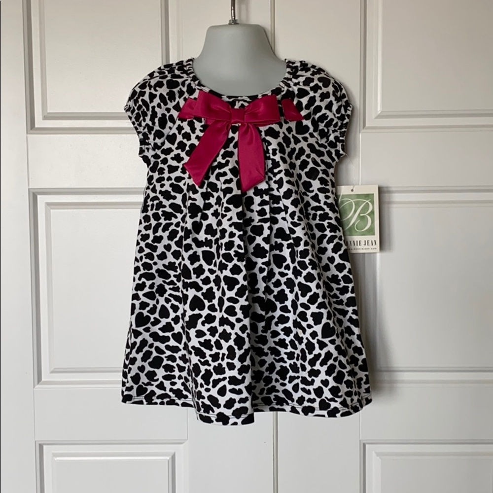 NWT Bonnie Jean Dress Cow Print Dress Sz 3T